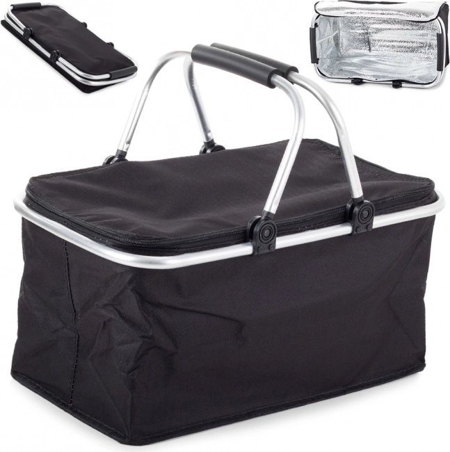 Panier pique-nique pliable thermique – noir