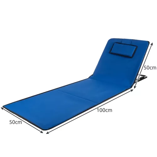 Tapis de plage avec dossier + coussin Trizand 23617