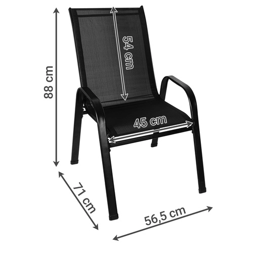 Chaises de jardin en métal - ensemble de 2 pcs