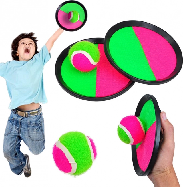 Jeu d'extérieur - Attrape balle avec balle à scratch