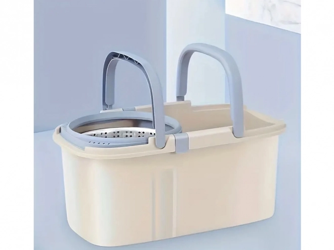 Serpillière rotative avec seau et tampon en microfibre