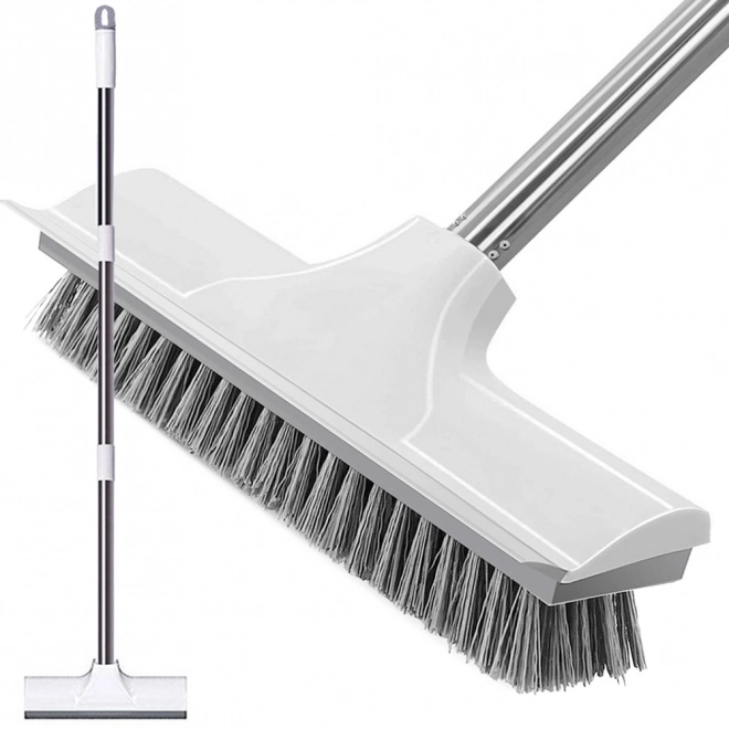 Brosse à plancher raclette puissance 2 en 1