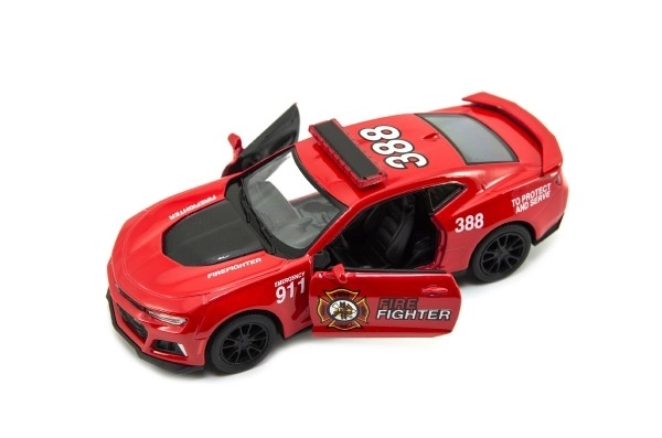 Modèle de voiture Kinsmart Chevrolet Camaro police/pompiers 12cm métal/plastique