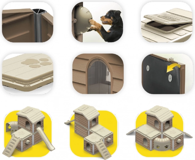 Construction modulaire et distributeur de nourriture interactif