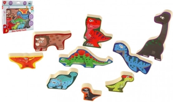 Puzzle encastrable en bois avec animaux SAFARI 20 × 14 cm – Dinosaures