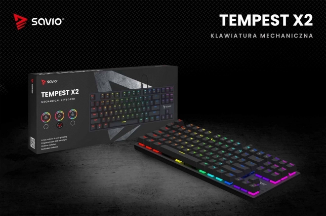 Clavier mécanique Savio Tempest X2 RGB Outemu Brown