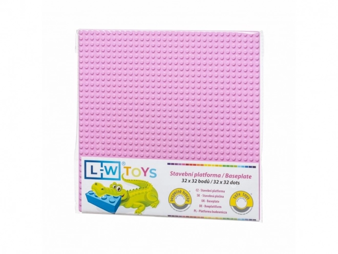 L-W Toys Plaque de base 32x32 rose