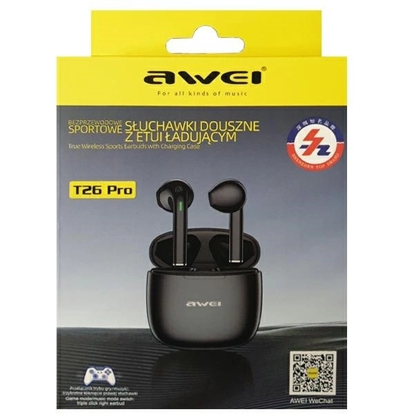 Écouteurs sans fil Bluetooth 5.3 Awei T26 Pro
