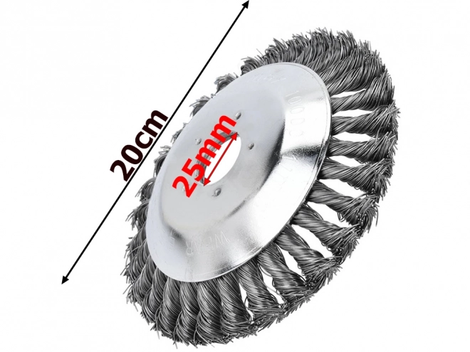 Brosse métallique pour tondeuses pulvérisatrices 200mm