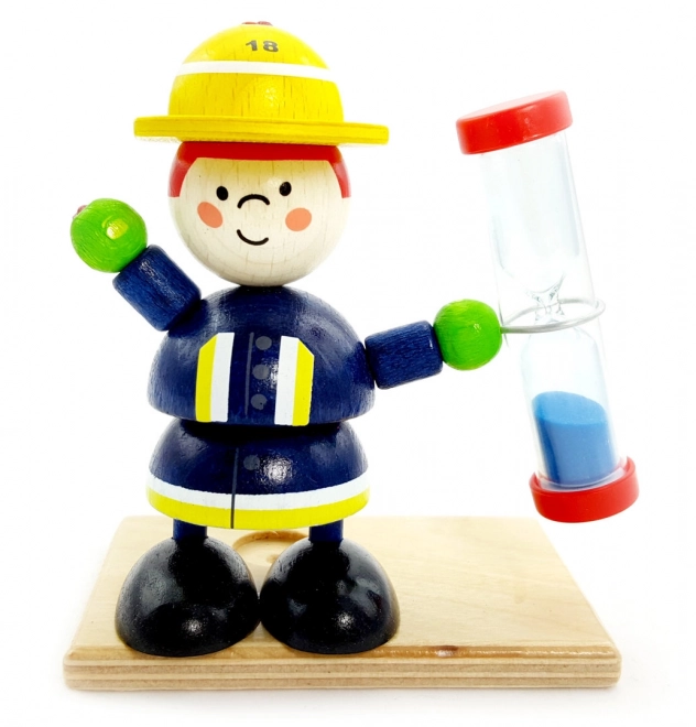 Sablier avec figurine de pompier pour enfants