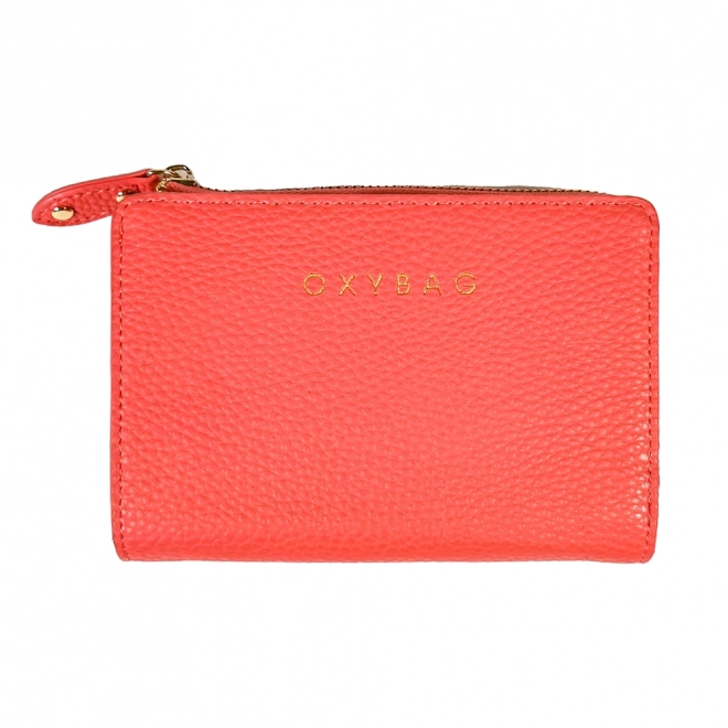 Portefeuille féminin LAST en cuir corail