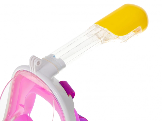 Masque complet pliable avec tuba S/M rose
