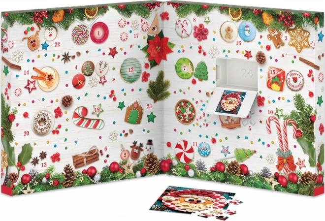 Calendrier de l'Avent avec puzzle Eurographics 24 x 50 pièces – Gourmandises de Noël