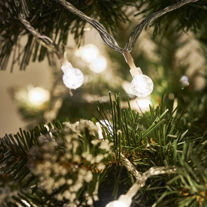 Éclairage de Noël boule 100 LED, blanc chaud, 10m