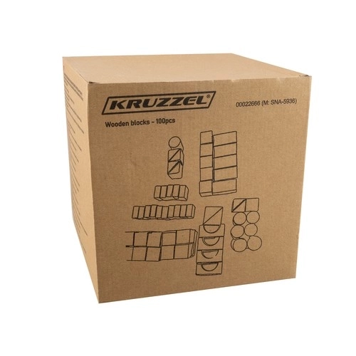 Blocs en bois - 100 pcs. Kruzzel 22666