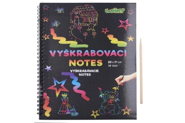 Carnet à gratter arc-en-ciel 10 feuilles
