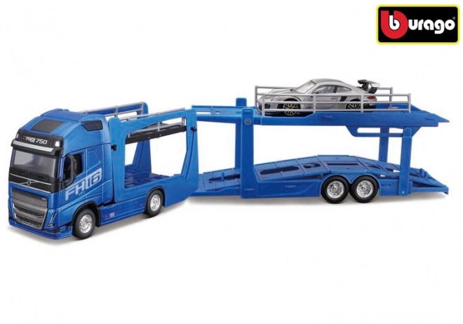 Transporteur polyvalent STR FIRE 1:43 avec Volvo FH16 et Porsche 911 GT2 RS