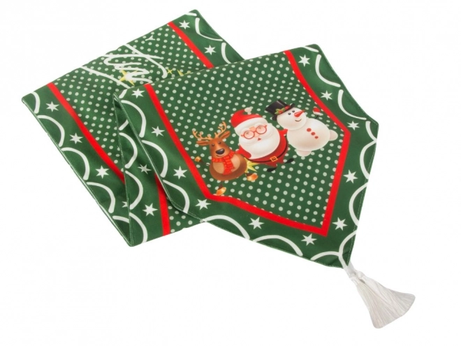 Chemin de table de Noël vert 205x35 cm