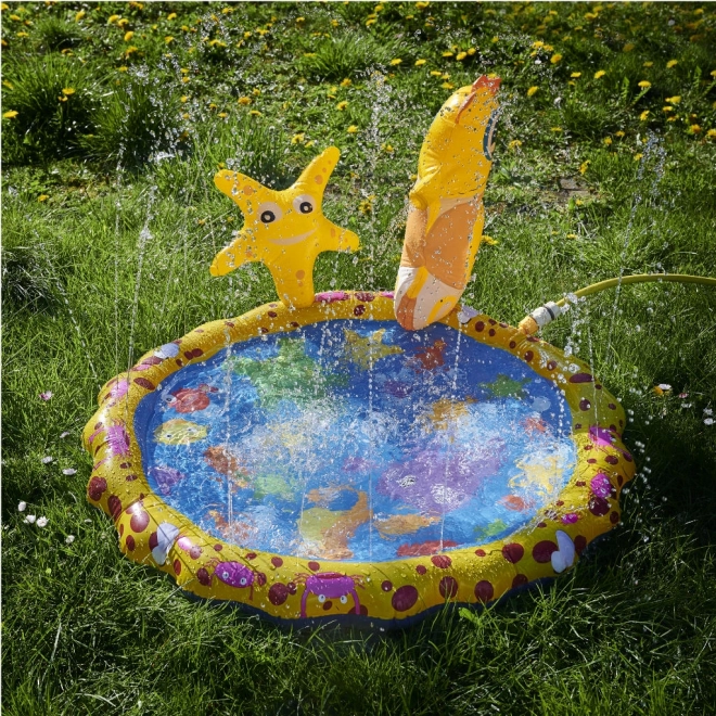 Pataugeoire d'enfants avec fontaine de jardin - hippocampe