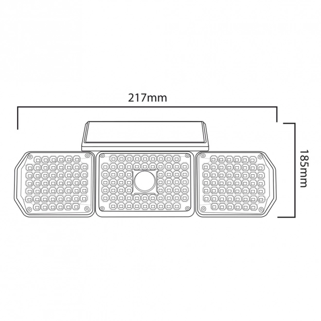 Éclairage LED solaire avec capteur de mouvement