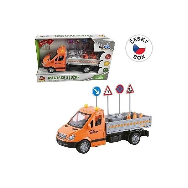 Voiture de services municipaux avec signalisation routière - à inertie