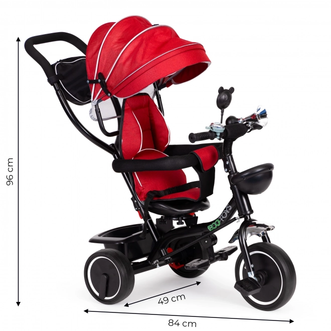Tricycle avec siège pivotant Rouge