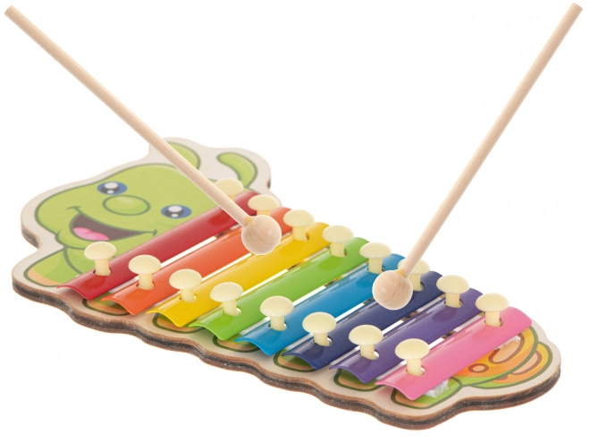 Xylophone coloré pour enfants en forme de chenille
