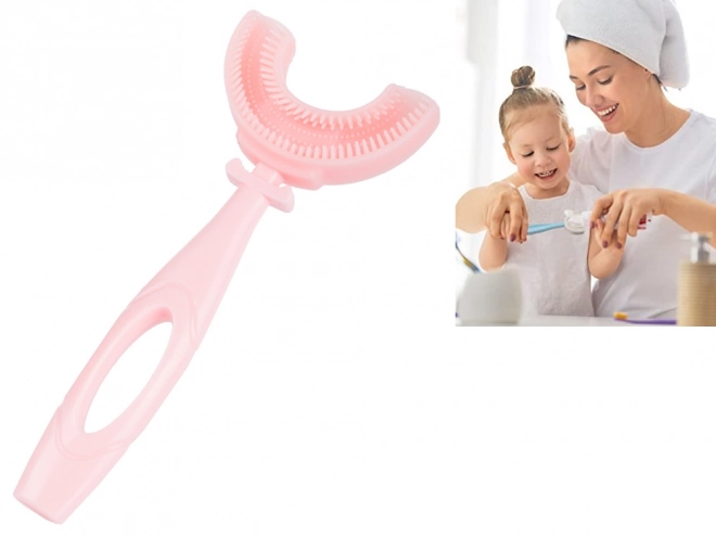 Brosse à dents en silicone pour enfants en forme de U
