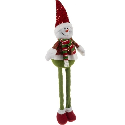 Bonhomme de neige de Noël avec jambes télescopiques
