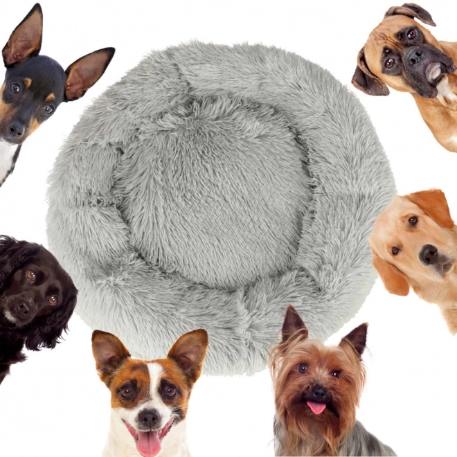 Panier doux pour chien et chat 60 cm gris clair