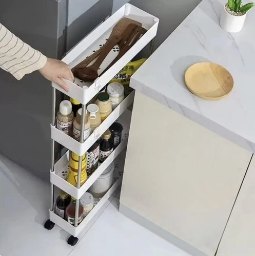 Étagère de salle de bain sur roulettes Ruhhy 24291
