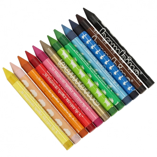 Crayons de cire graphites Bambino - 12 pièces