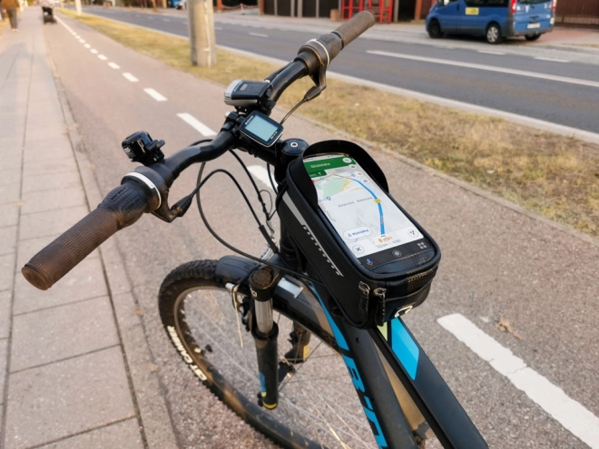 Sac de vélo étanche pour guidon avec support pour téléphone