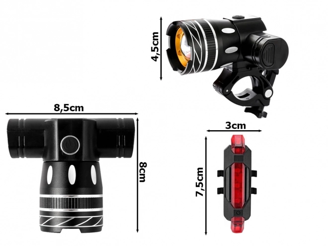 Kit de lumières LED pour vélo avant et arrière