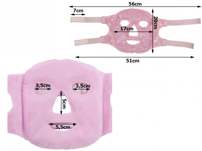 Masque facial de refroidissement gel chauffant yeux relx – rose