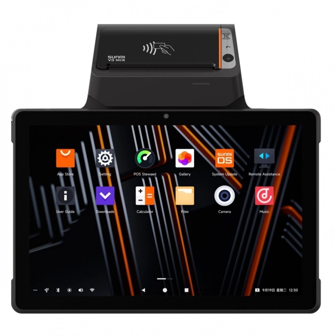 Terminal mobile Sunmi V3 Mix, Android 13, 4/32GB, appareil photo 2+0.3 MP, 4G, lecteur d'empreintes, imprimante 80 mm