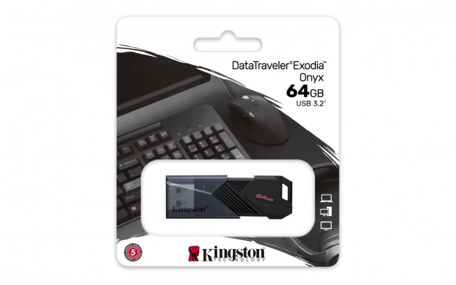 Data Traveler Exodia Onyx 64GB USB3.2 Gen1 clé USB