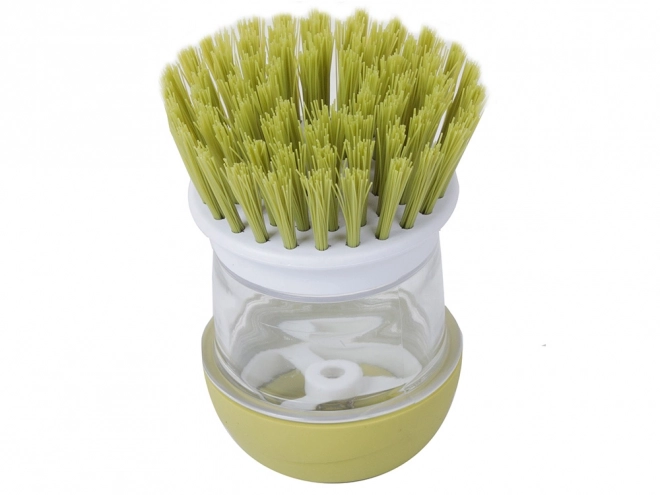 Distributeur de liquide pour brosses de cuisine pour le lavage et le récurage de la vaisselle, avec support