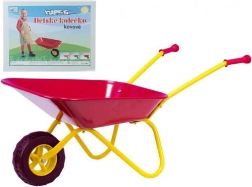 Brouette en tôle pour enfants Yupee grande – Rouge