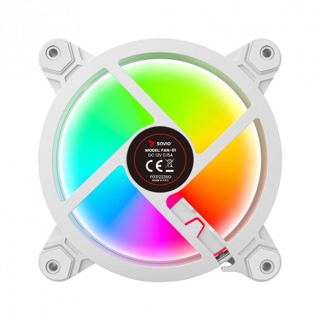 FAN-01 Blanc Pack de 4 ventilateurs 120mm ARGB avec contrôleur et télécommande