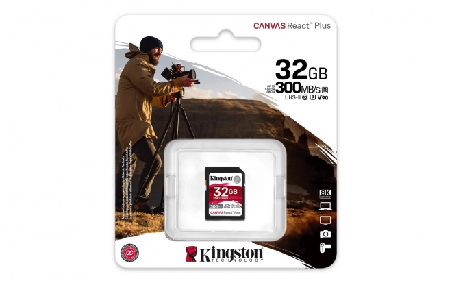 Carte mémoire SD 32GB Canvas React Plus UHS-II