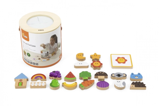 Jeu en bois Attrape et trouve