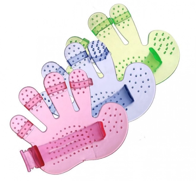 Gant de massage et de bain pour chiens - vert