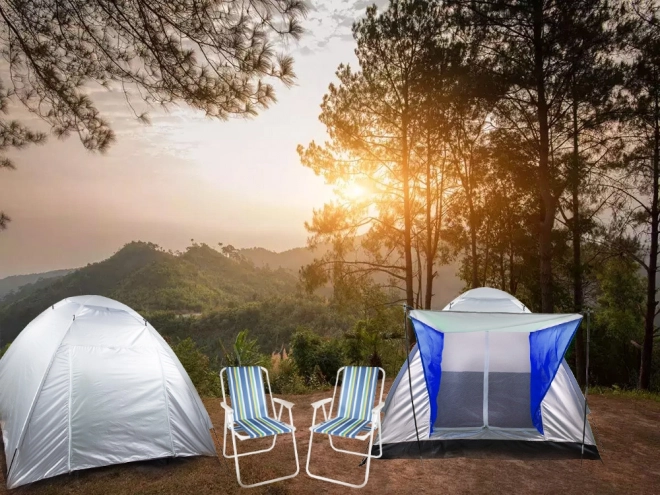 Tente touristique avec auvent pour 4 personnes