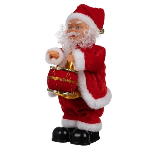 Figurine Père Noël chantante et dansante 30 cm
