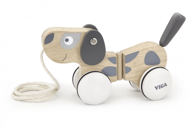Chien à tirer en bois