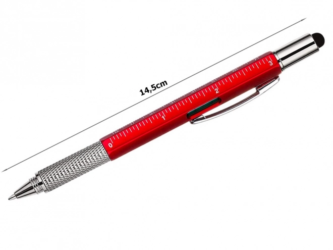 Stylo multifonction multitool 6 en 1 avec niveau à bulle