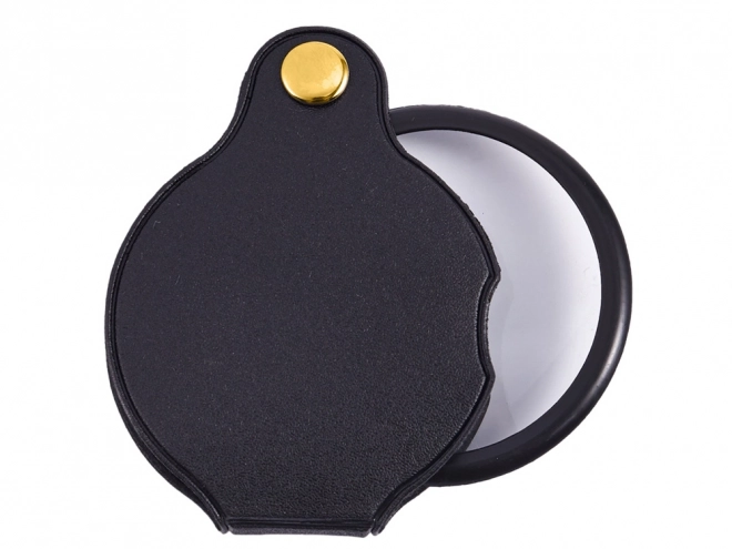 Loupe de poche pliable avec étui en cuir