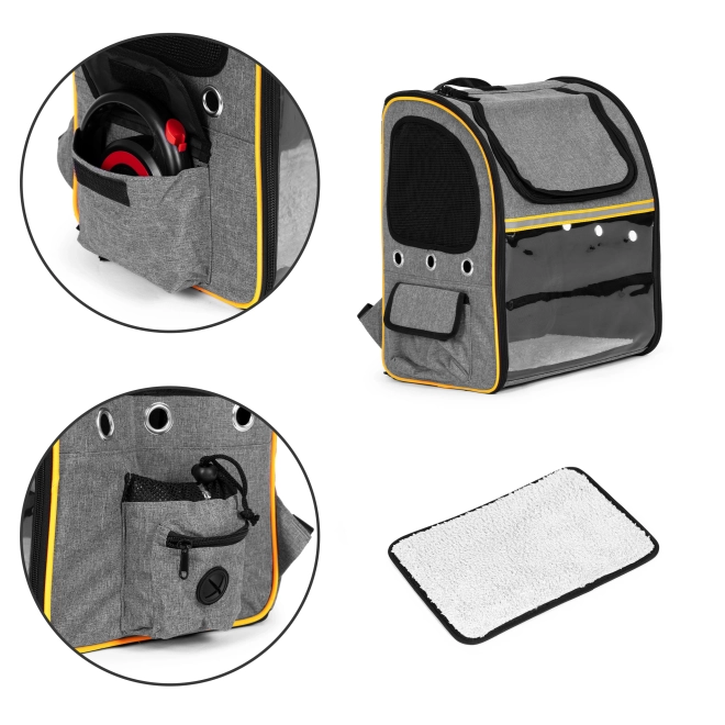Grand, résistant, sac à dos pliable pour le transport de chats et de chiens