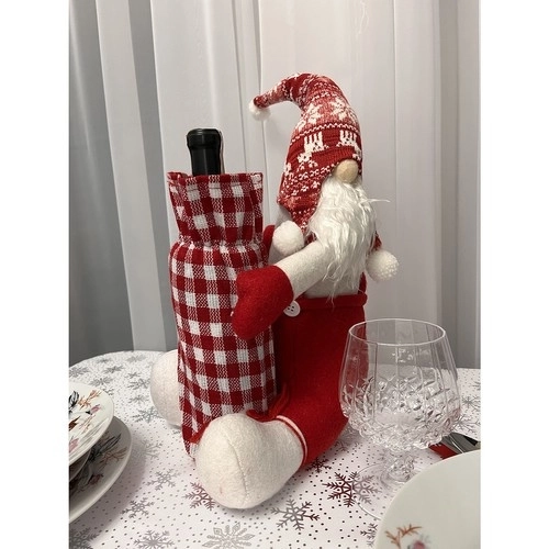 Lutin de Noël avec sac pour bouteille Ruhhy 22508